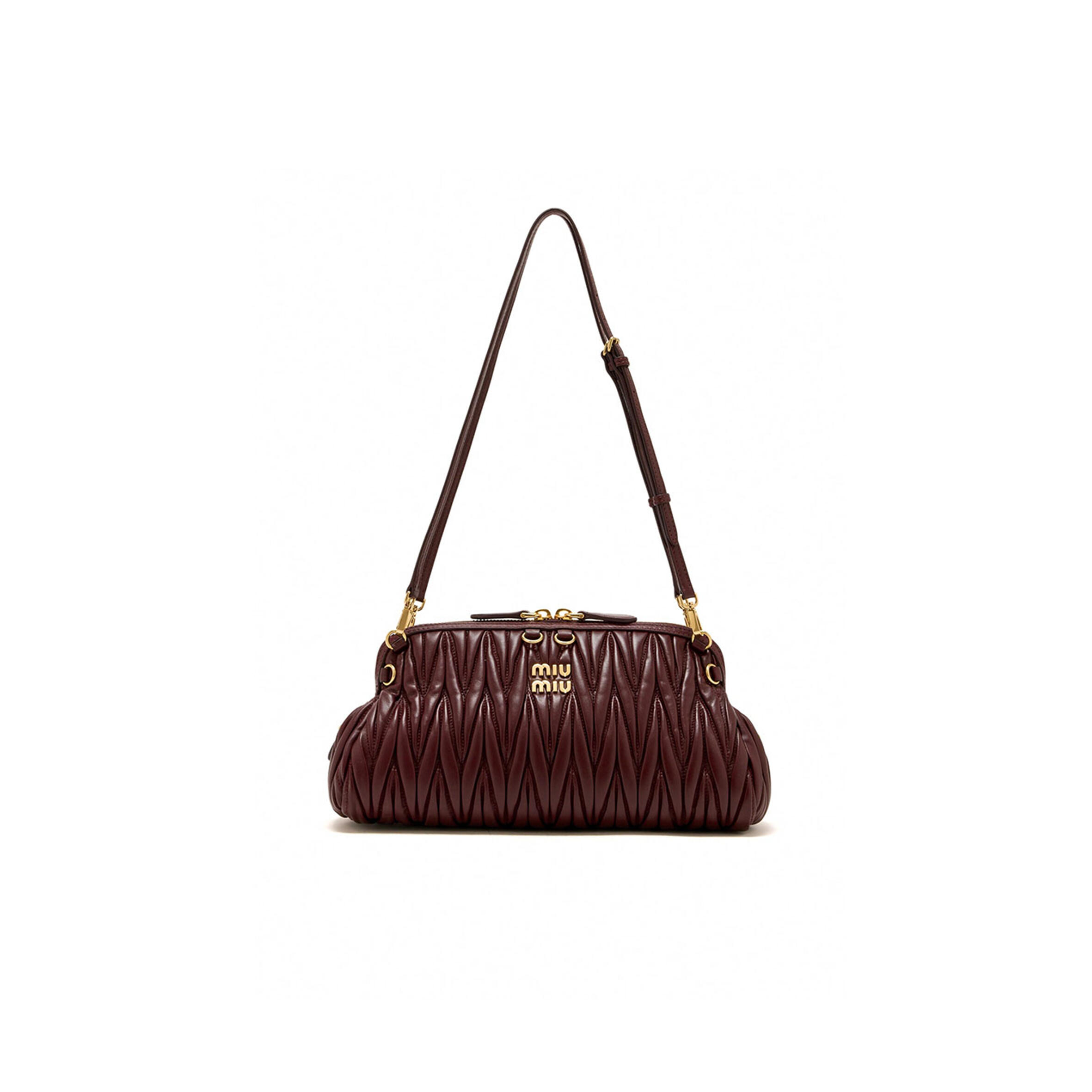 MIU MIU MATELASSÉ NAPPA LEATHER CLUTCH 5BF130 (28*14.5*10cm)